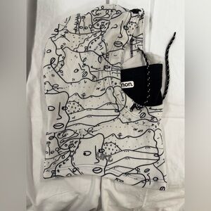 Black and White Patterned over the helmet balaclava from anon